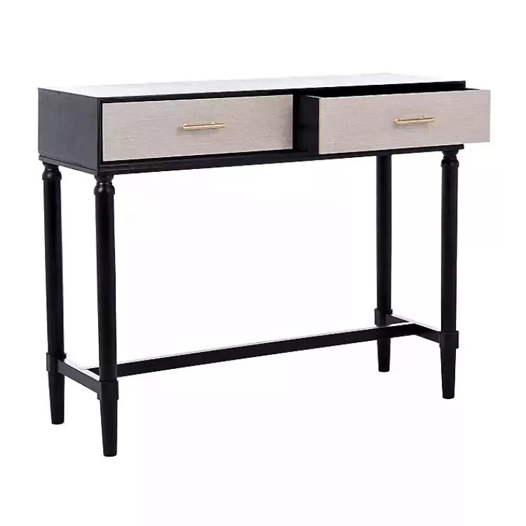 serena_drawer_black_console_table_3.webp Serena 2-Drawer Console Table>Kirklands Home Sale