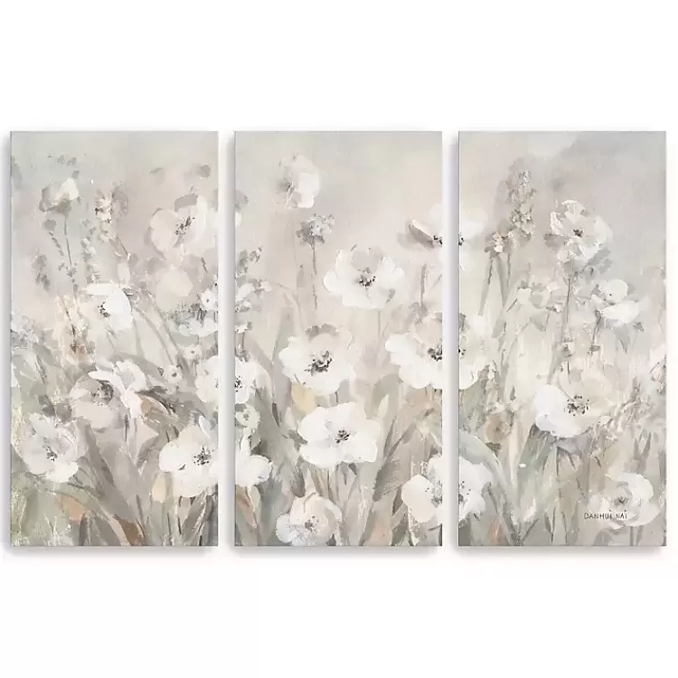 Shades Of White Canvas Art Prints, Set of 3>Kirklands Home Discount