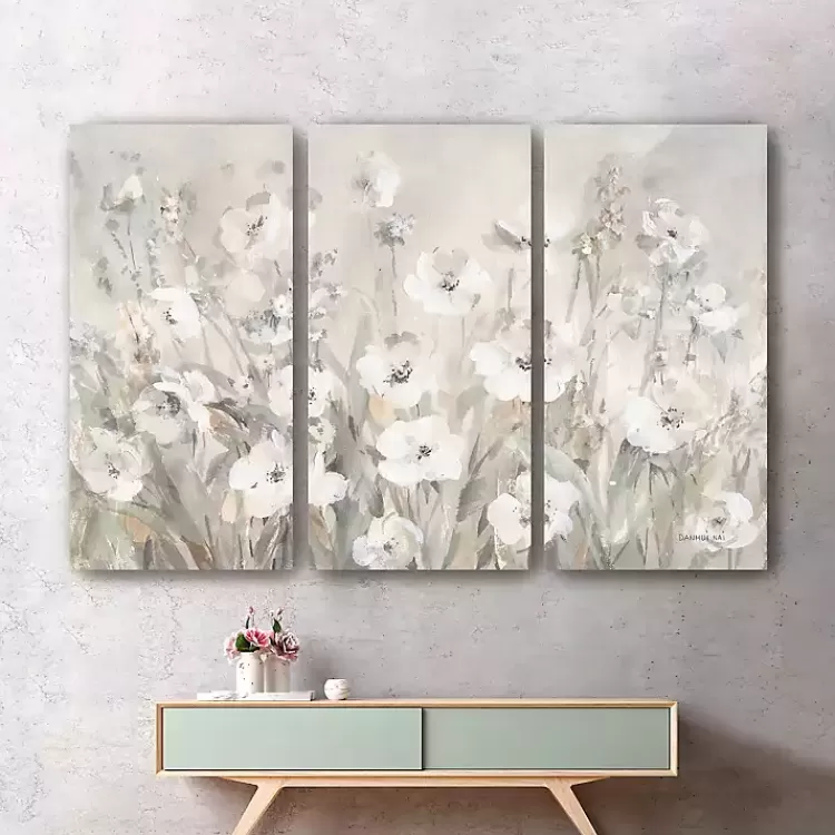 Shades Of White Canvas Art Prints, Set of 3>Kirklands Home Discount