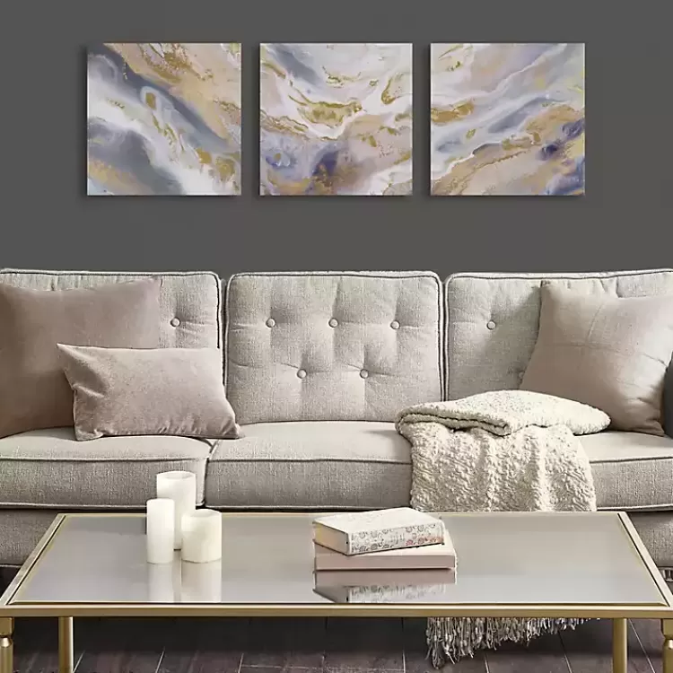 Shimmering Symphony Triptych Canvas Art, Set of 3>Kirklands Home Shop