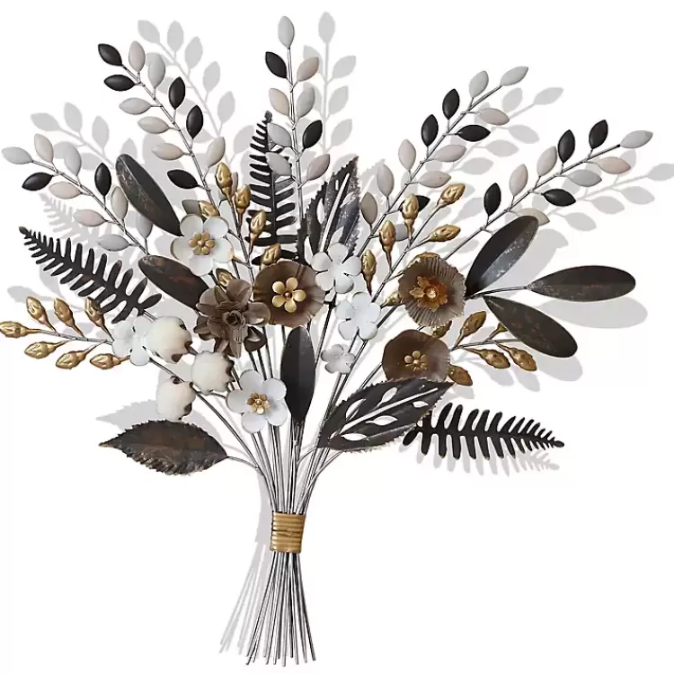 Shining Golden Floral Bouquet Wall Decoration>Kirklands Home Best Sale