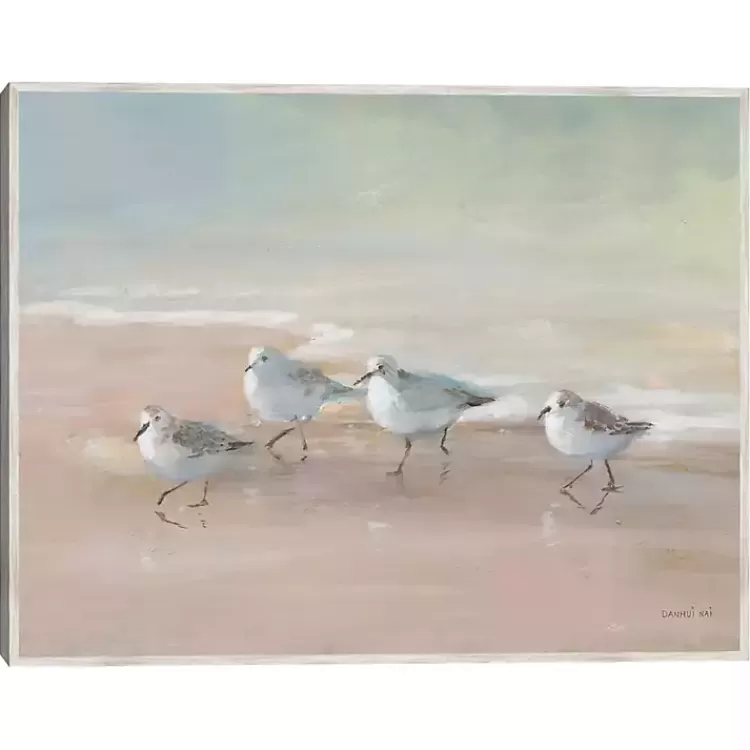 Shorebirds on the Sand Framed Canvas Art Print>Kirklands Home Online