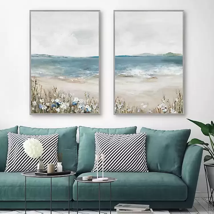 Shoreline Slepndor Framed Canvas Art Prints>Kirklands Home Store
