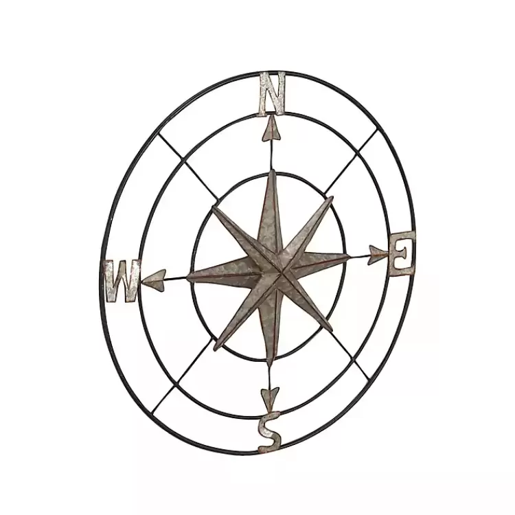 silver_compass_rose_outdoor_plaque_4.webp Compass Rose Outdoor Plaque>Kirklands Home Hot
