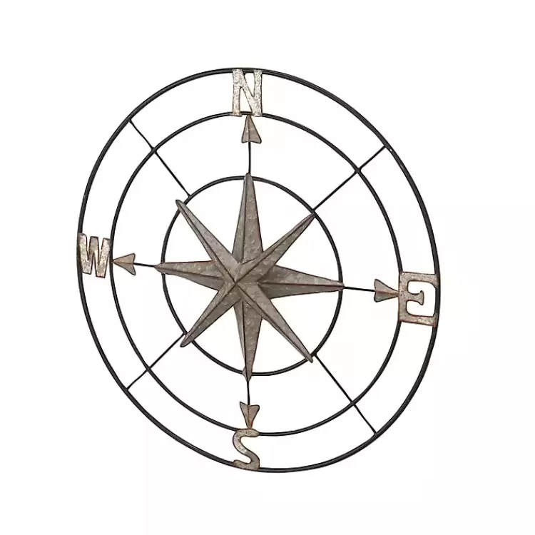 silver_compass_rose_outdoor_plaque_5.webp Compass Rose Outdoor Plaque>Kirklands Home Hot