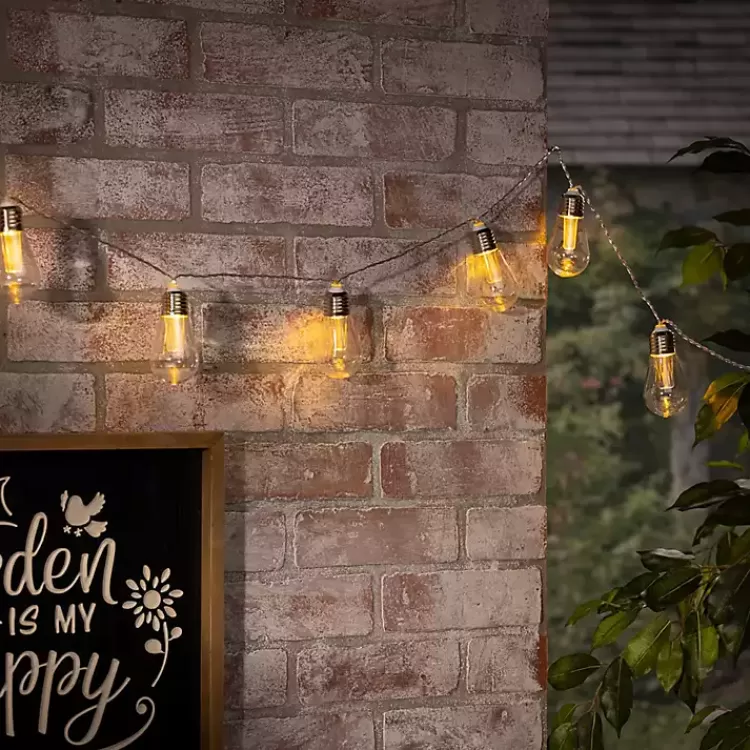 Glass Bulb Solar Outdoor String Lights>Kirklands Home Fashion