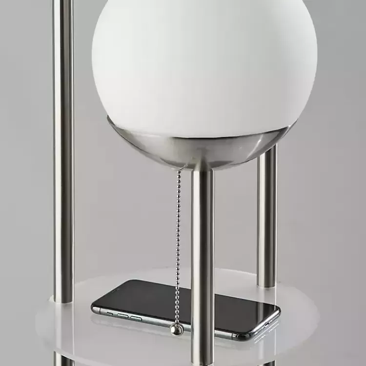 silver_globe_light_shelf_floor_lamp_5.webp Silver Globe 3-Light Shelf Floor Lamp>Kirklands Home Shop