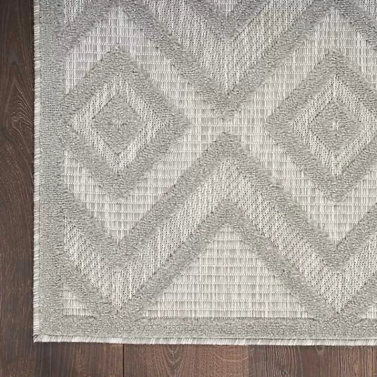 silver_gray_diamond_indooroutdoor_area_rug_x_2.webp Gray Diamond Indoor/Outdoor Area Rug, 4x6>Kirklands Home Best