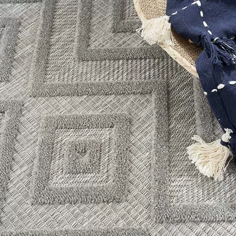 silver_gray_diamond_indooroutdoor_area_rug_x_5.webp Gray Diamond Indoor/Outdoor Area Rug, 4x6>Kirklands Home Best
