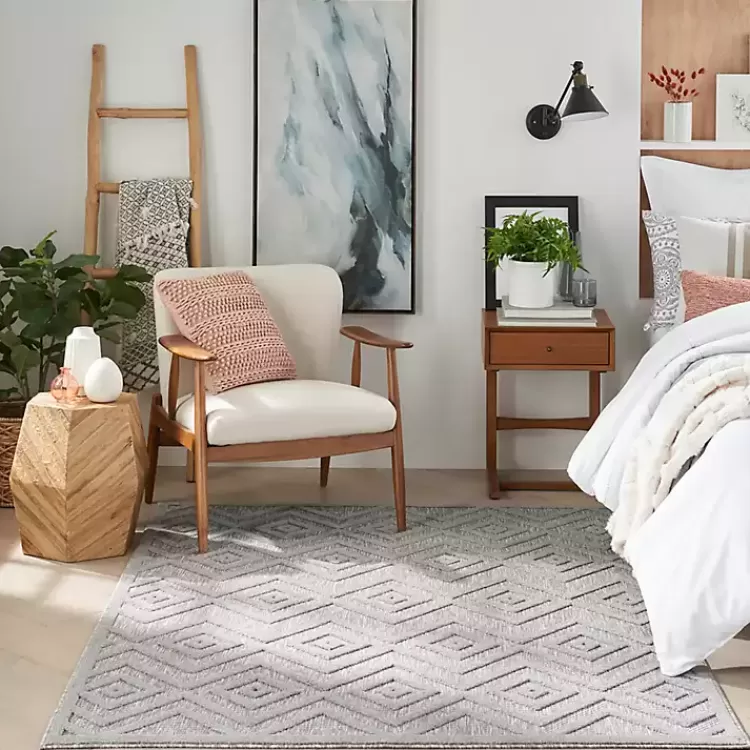 silver_gray_diamond_indooroutdoor_area_rug_x_6.webp Gray Diamond Indoor/Outdoor Area Rug, 4x6>Kirklands Home Best