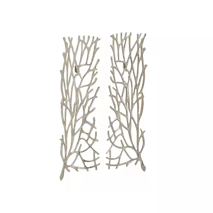 Metal Coral Panel Wall Plaques, Set of 2>Kirklands Home Fashion