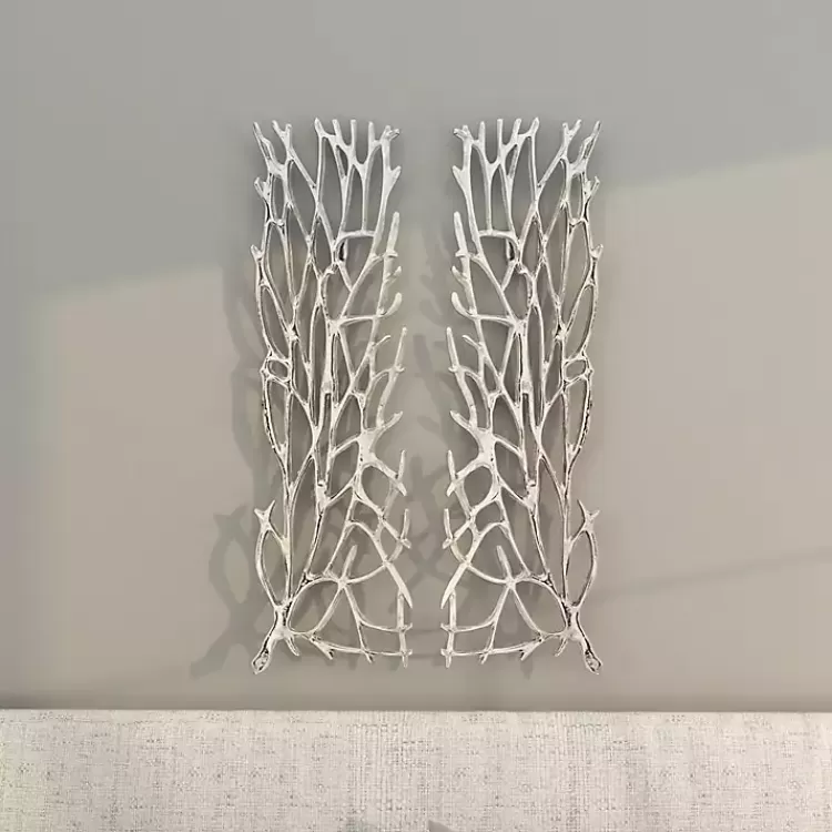 Metal Coral Panel Wall Plaques, Set of 2>Kirklands Home Fashion
