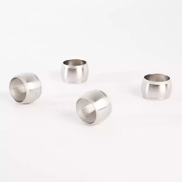 Silver Metal Round Napkin Rings, Set of 4>Kirklands Home Hot