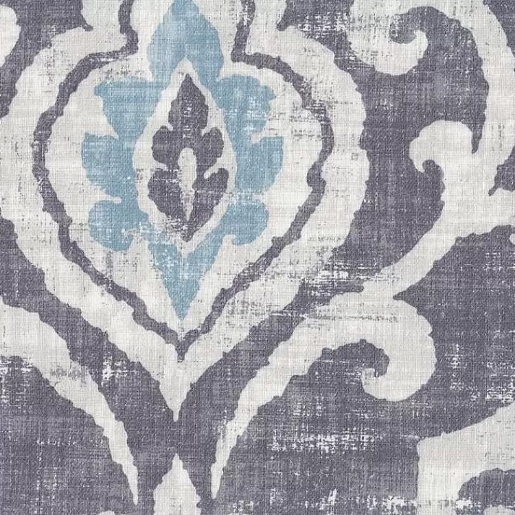 Slate Blue Ikat Storage Ottoman>Kirklands Home Cheap