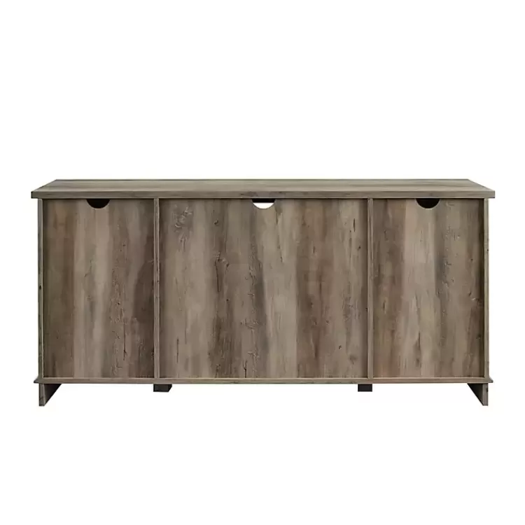 Sliding Barn Door Open Shelf Wash TV Stand>Kirklands Home Discount