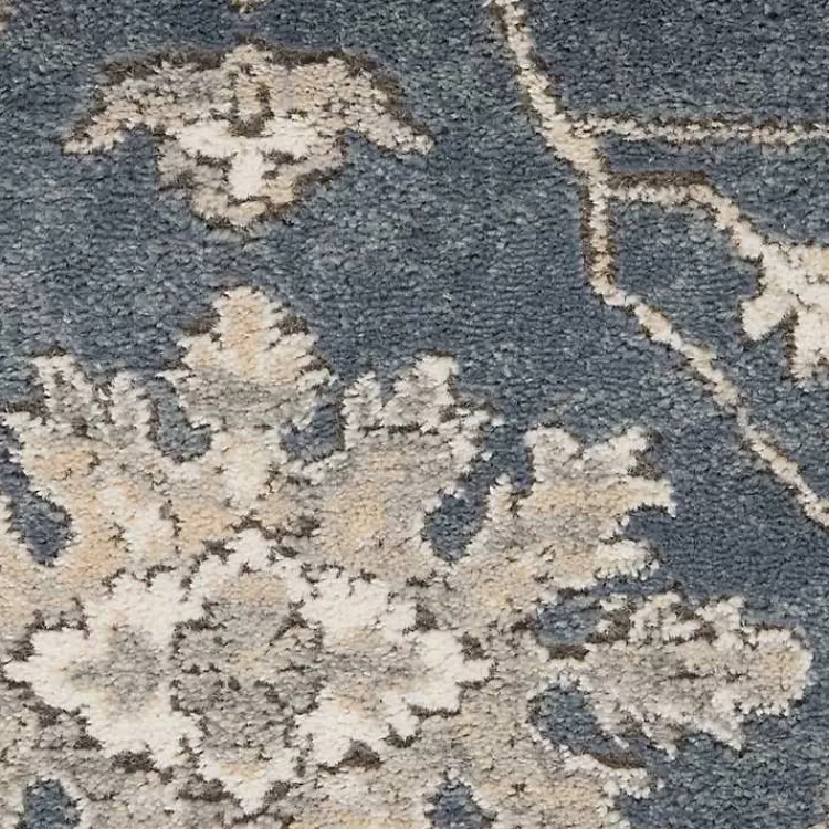 Smokey Blue and Ivory Floral Area Rug, 6x9>Kirklands Home Fashion