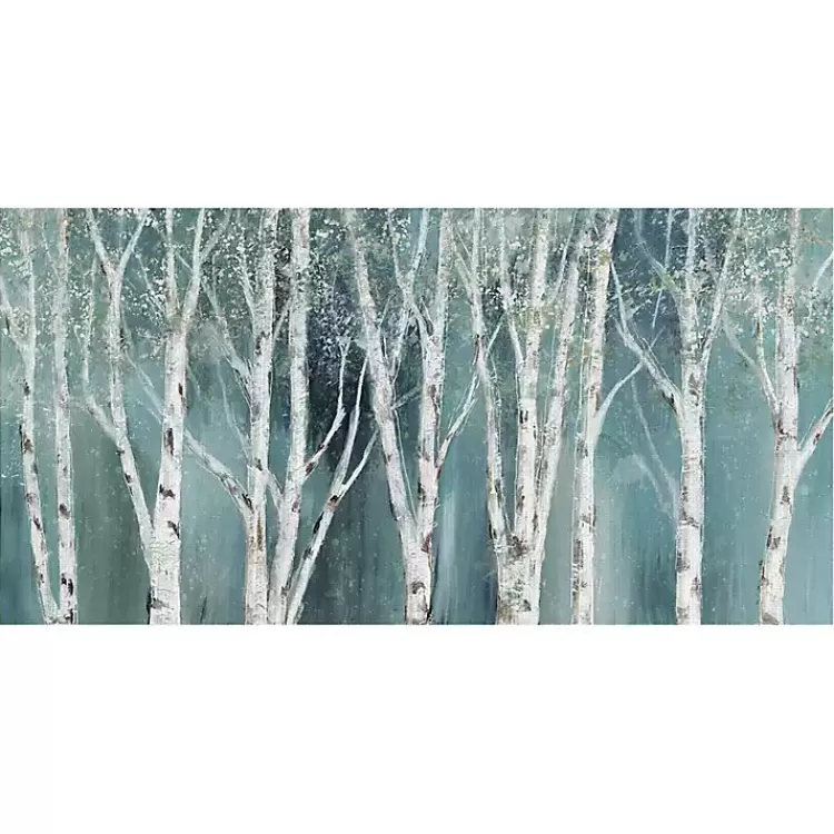 Soft Birch on Blue Canvas Art Print>Kirklands Home Online
