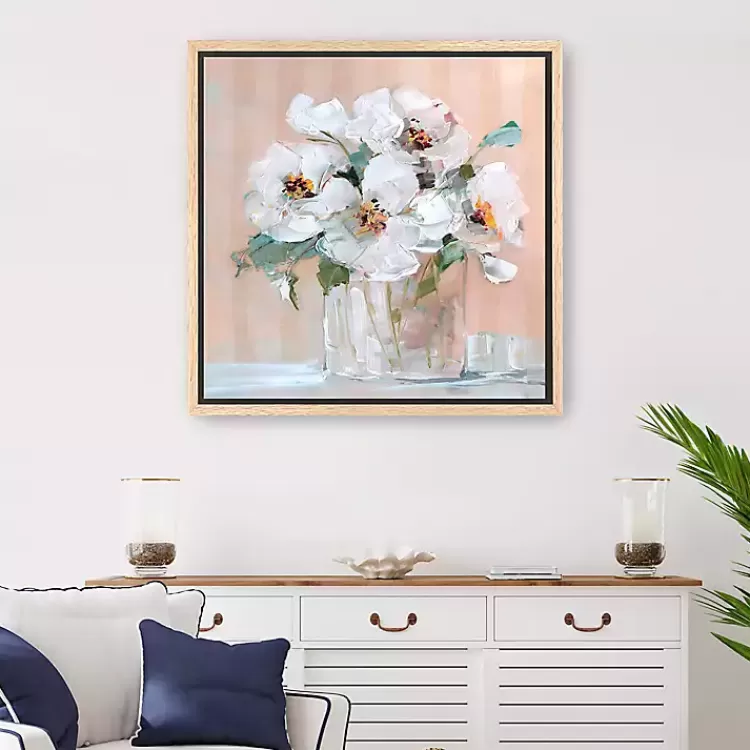 Soft Elegant Floral Framed Canvas Art Print>Kirklands Home Best Sale