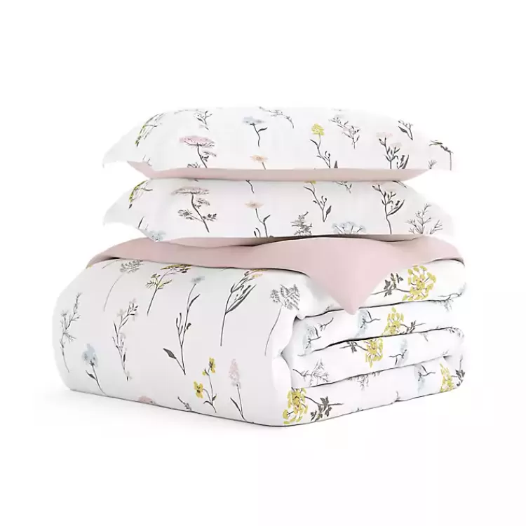 Soft Floral Reversible 3-pc. King Duvet Cover Set>Kirklands Home Cheap
