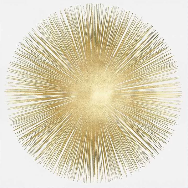 Soft Gold Sunburst I Canvas Art Print>Kirklands Home Discount