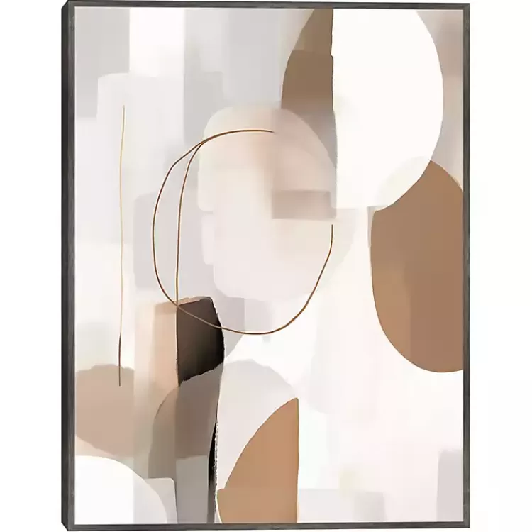 Soft Tan Shapes Framed Canvas Art Print>Kirklands Home Fashion