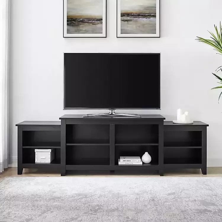 solid_black_tiered_tv_stand_5.webp Solid Tiered TV Stand>Kirklands Home Fashion