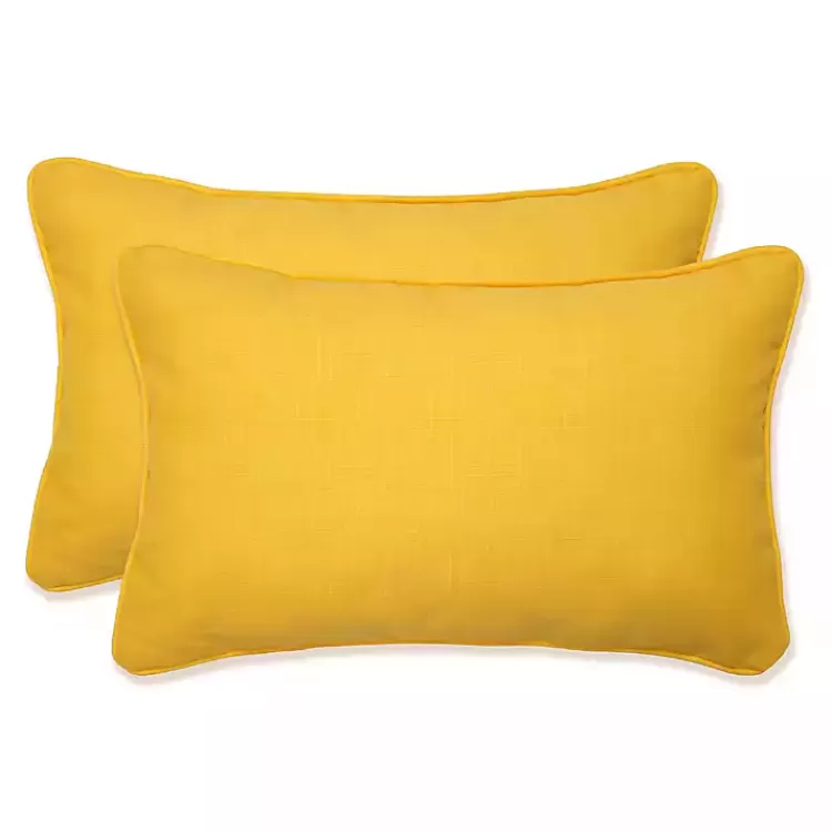 Solid Outdoor Lumbar Pillows, Set of 2>Kirklands Home Shop