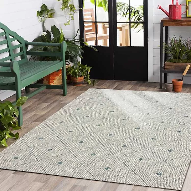 Solitaire Sun Shower Outdoor Area Rug, 7x9>Kirklands Home Online