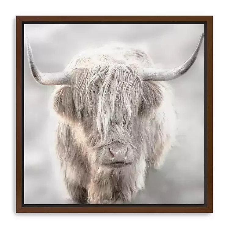 Solo Highland Cow Framed Canvas Art Print, 30x30>Kirklands Home Store