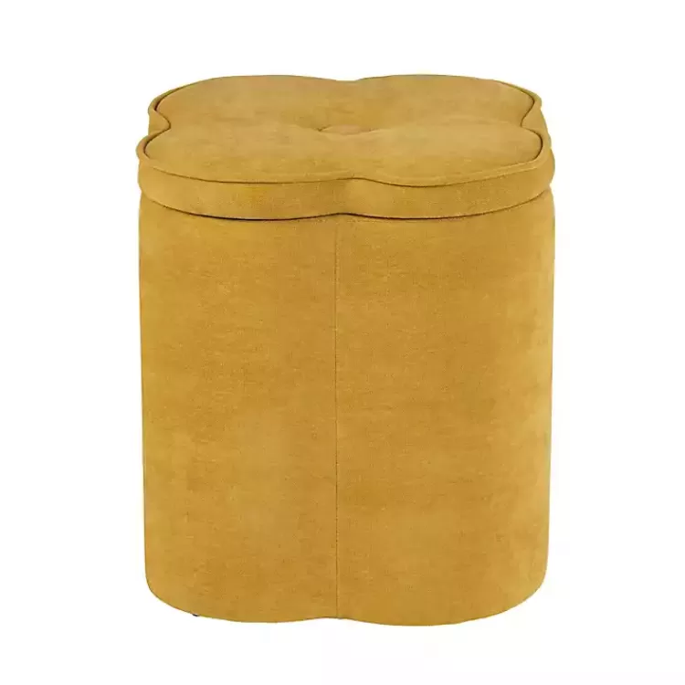 Spice Chenille Flower Storage Ottoman>Kirklands Home Cheap