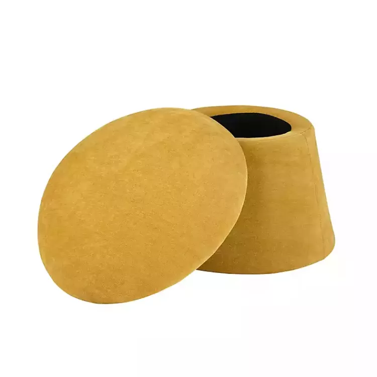 Spice Chenille Mushroom Storage Ottoman>Kirklands Home Cheap