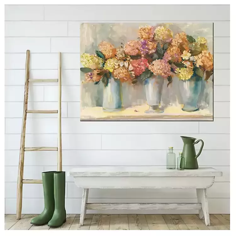 Spiced Hydrangeas Outdoor Canvas Art Print>Kirklands Home Fashion