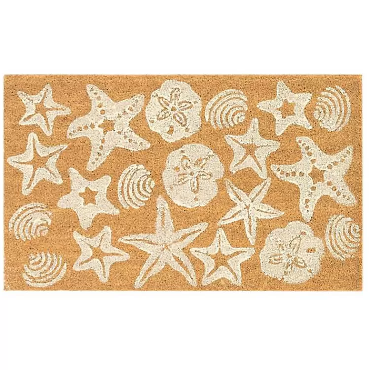 Starfish and Sand Dollars Coir Doormat>Kirklands Home Best Sale