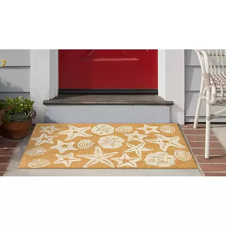 Starfish and Sand Dollars Coir Doormat>Kirklands Home Best Sale