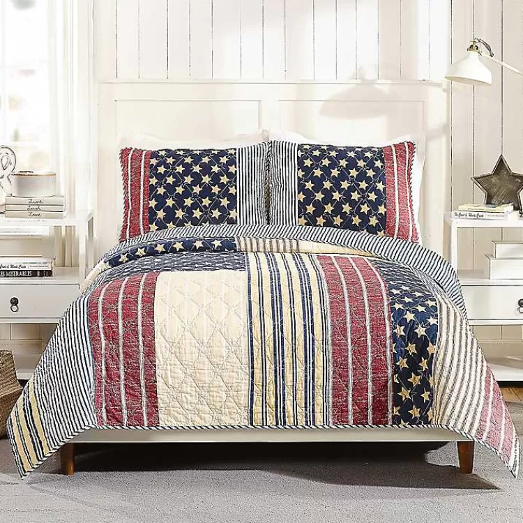 Stars and Striped Patch 3-pc. King Quilt Set>Kirklands Home Outlet