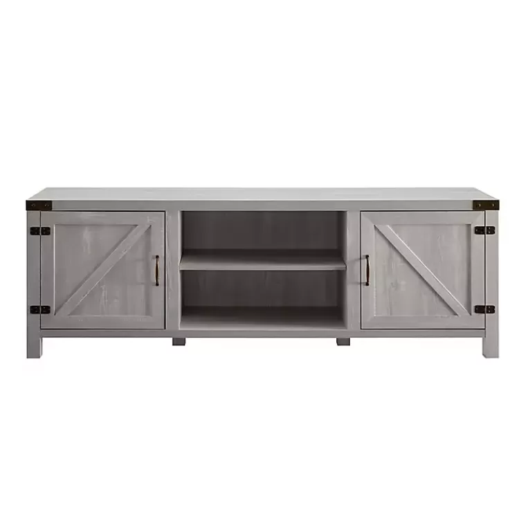 Stone Barn Door TV Stand>Kirklands Home Clearance