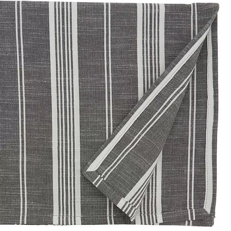 Stone Gray Thin Striped Table Runner>Kirklands Home Clearance