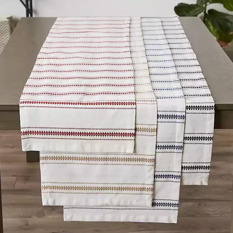 Stone Zig Zag Dobby Stripe Runner>Kirklands Home Clearance