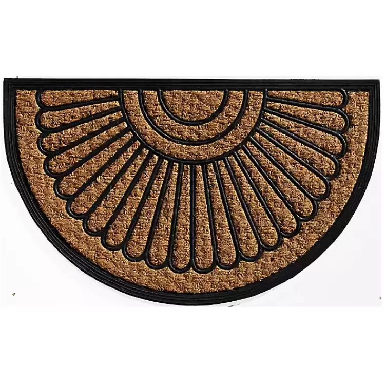 Sunburst Half Circle Coir Doormat>Kirklands Home Outlet