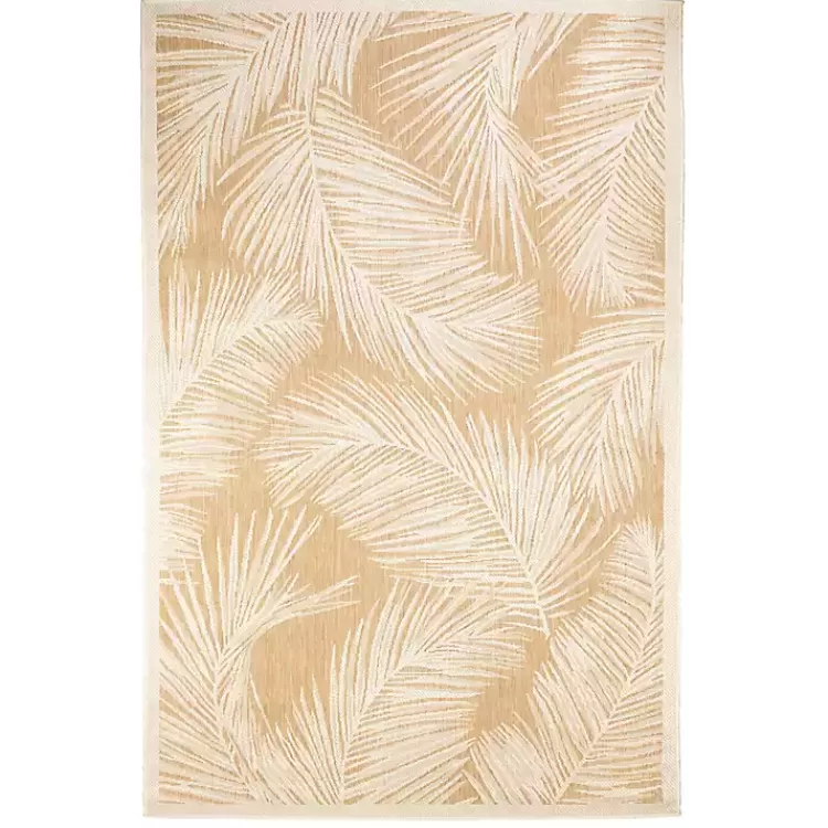 Sunlight Palm Leaves Outdoor Area Rug, 6x9>Kirklands Home Clearance