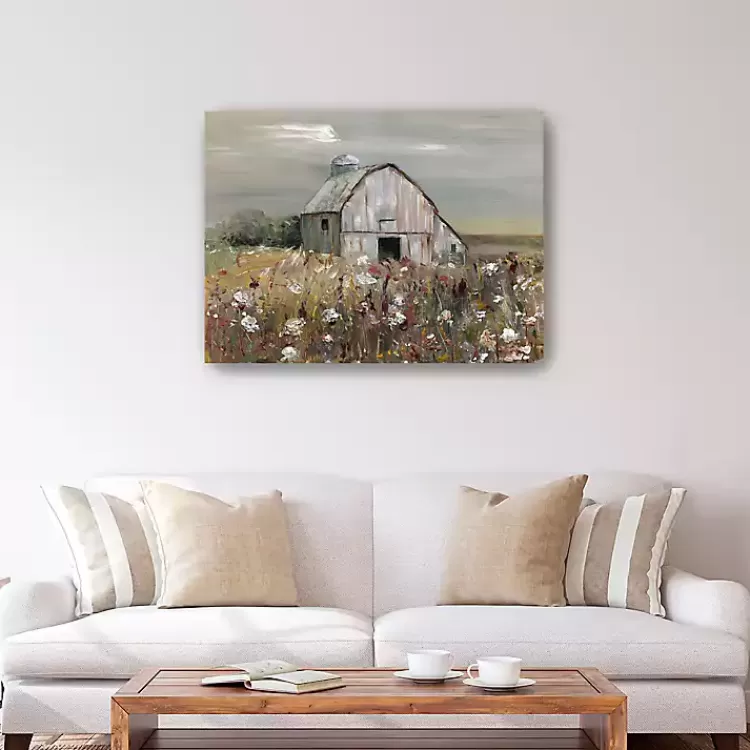 Swatland Wildflower Barn Canvas Art Print>Kirklands Home Cheap