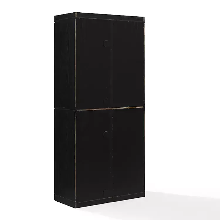 tall_black_wood_and_glass_door_storage_cabinet_3.webp Tall Black Wood and Glass Door Storage Cabinet>Kirklands Home Outlet