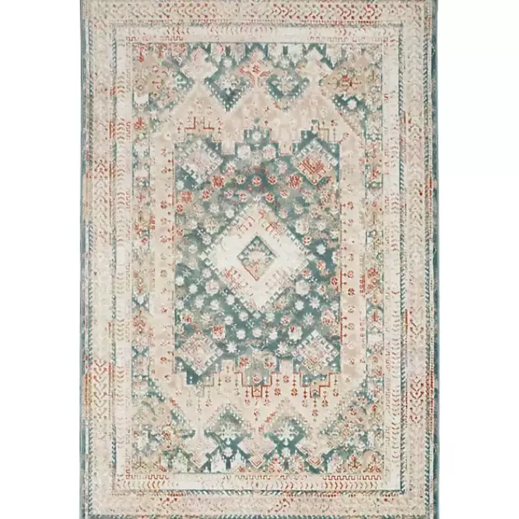Talula Teal Bohemian Vintage Area Rug, 5x7>Kirklands Home Flash Sale