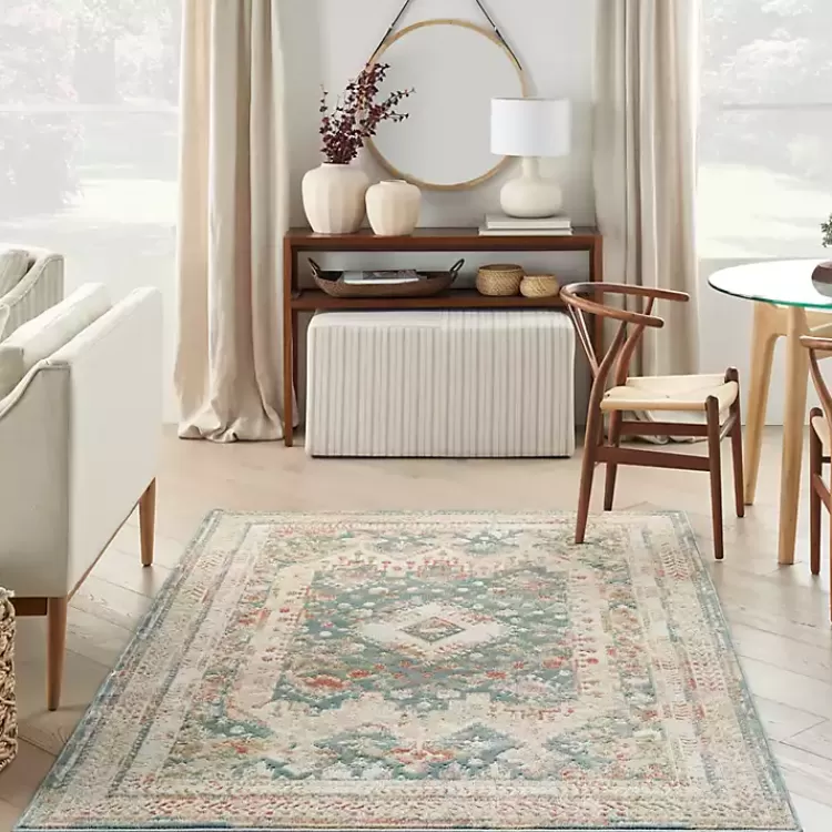 Talula Teal Bohemian Vintage Area Rug, 5x7>Kirklands Home Flash Sale