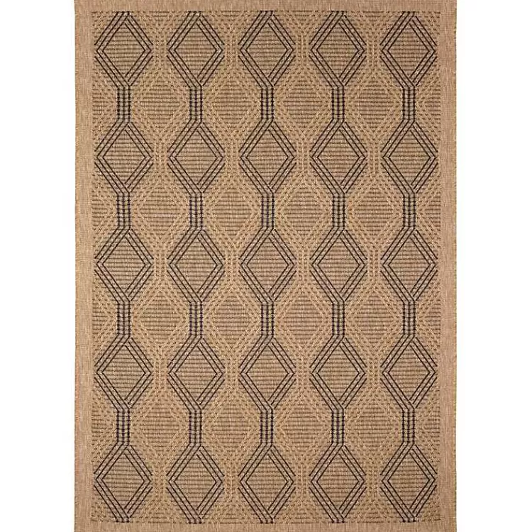 Tan & Black Diamonds Indoor/Outdoor Area Rug, 7x9>Kirklands Home Outlet