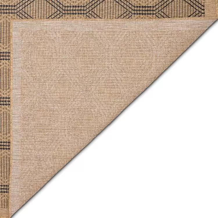Tan & Black Diamonds Indoor/Outdoor Area Rug, 5x7>Kirklands Home Clearance