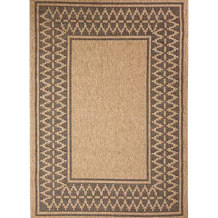 Tan & Black Zig Zag Indoor/Outdoor Area Rug, 7x9>Kirklands Home Sale