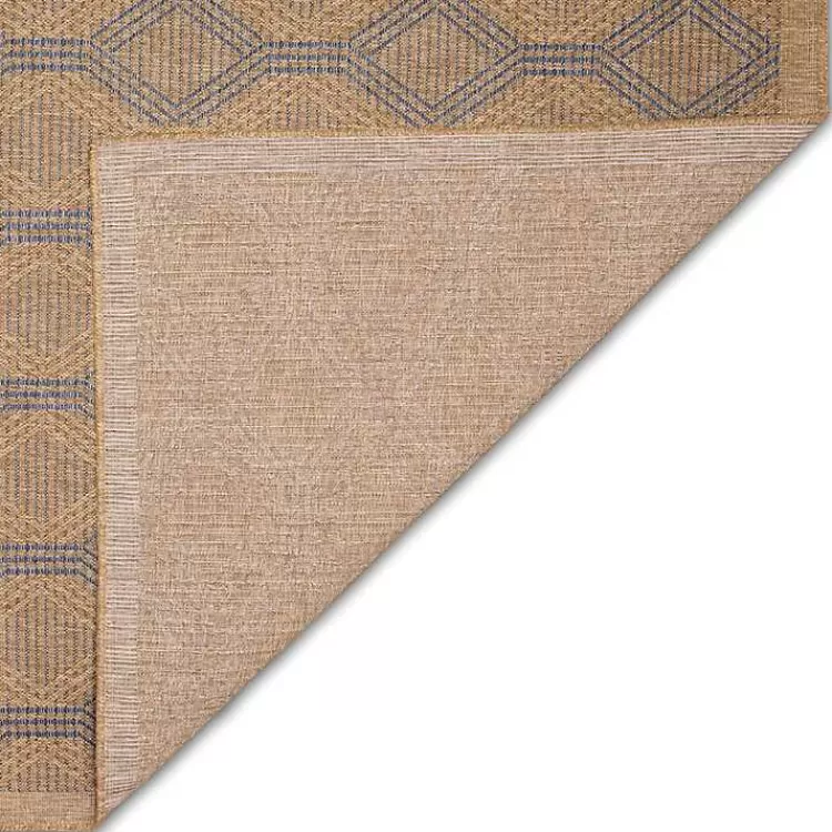 Tan & Navy Diamonds Indoor/Outdoor Area Rug, 5x7>Kirklands Home Best
