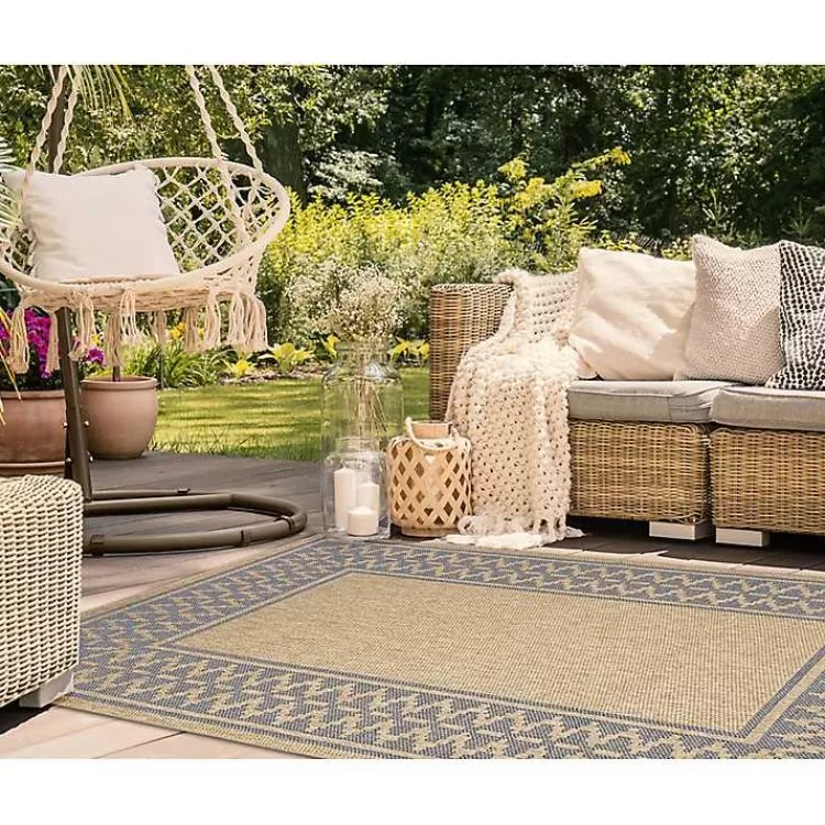 tan__navy_zig_zag_indooroutdoor_area_rug_x_6.webp Tan & Navy Zig Zag Indoor/Outdoor Area Rug, 5x7>Kirklands Home Store