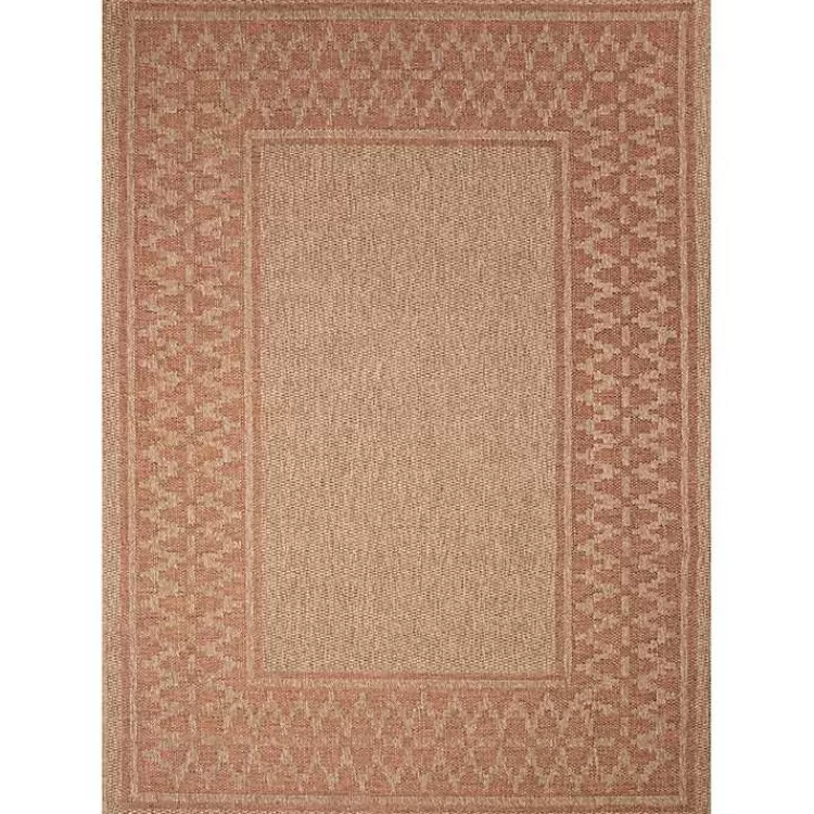 Tan & Orange Zig Zag Indoor/Outdoor Area Rug, 7x9>Kirklands Home Fashion
